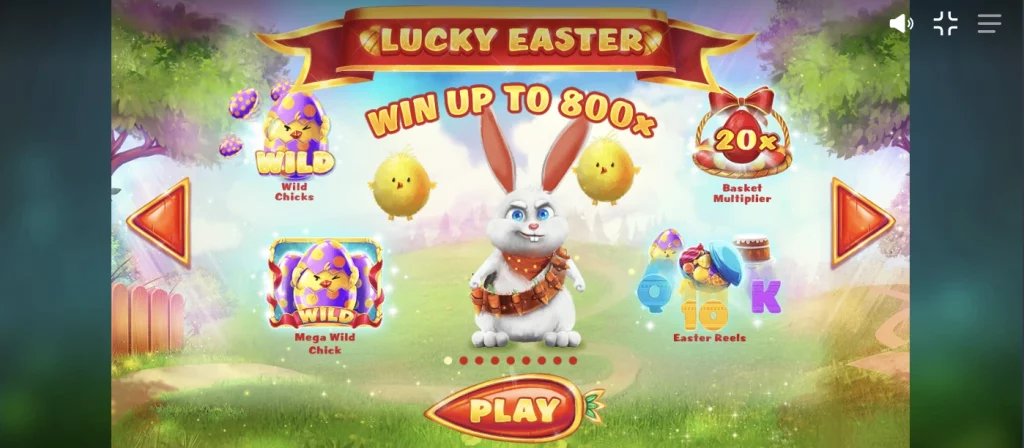 Lucky Easter Slot Main menu